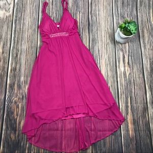 Speechless Fuchsia Chiffon High Low Dress ✨ Sz M